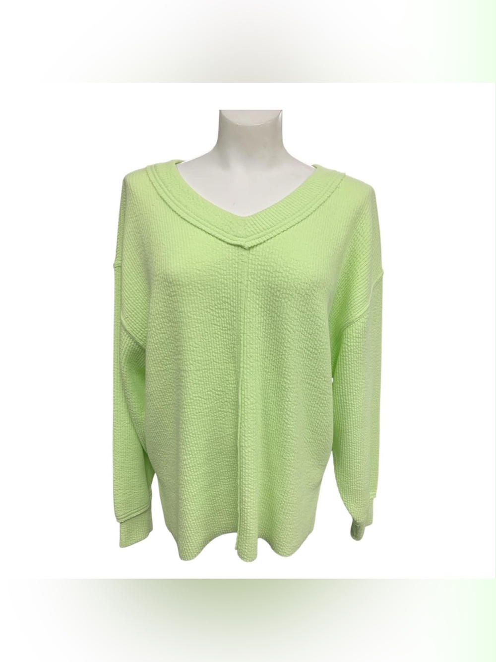 aerie Pastel Lime V-Neck Sweater Size XS